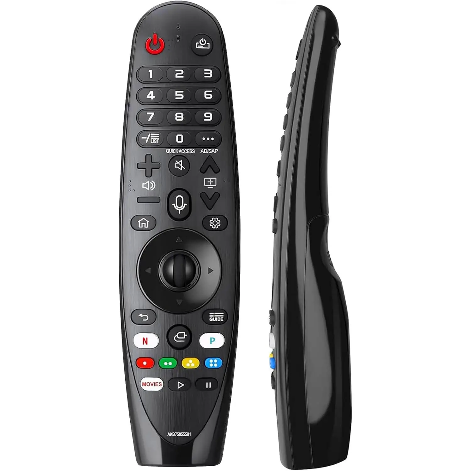 Replacement Remote for LG Magic Smart TV (NO Voice&Pointer), fit for AKB75855501 LG Smart TV LCD/LED/OLED/QNED/NanoCell/ 4K UHD/Super UHD Series,Protective,Case,Ultra,Android Smart TV Box,tall,tripod,sound,effect