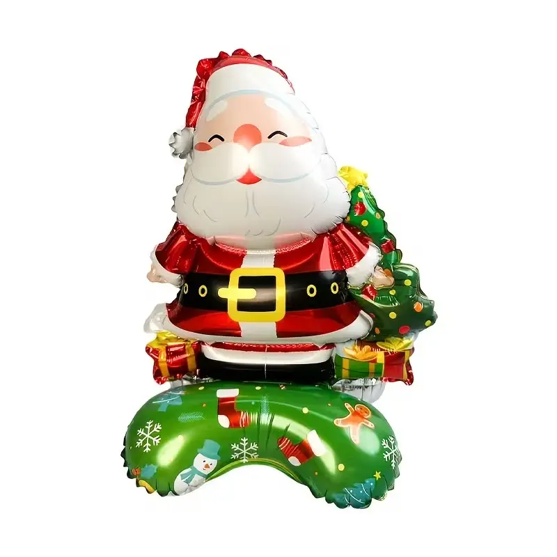 16-Inch Santa Party Balloon, Christmas Party Decoration, Stable Base, Easy Setup, Outdoor Festival Accessory