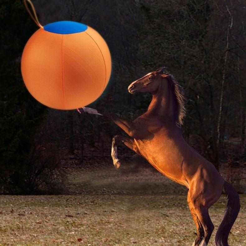 Upgraded Solid Color Polyester Herding Ball Durable Inflatable Training Play Ball for Sheep Horse Dog Farm Pet Exercise Game Toy