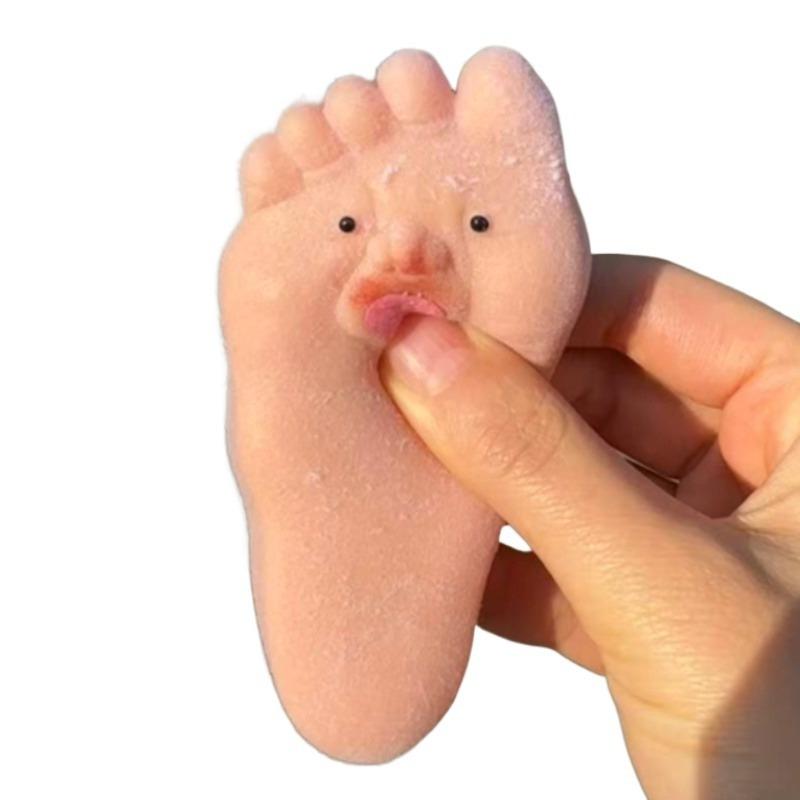 Funny Tongue Sticking Big Feet Squeeze Toys Novel Soft Silicone Fidget Toy Soft Slow Rebound Fun Expression Toy Weird Gifts
