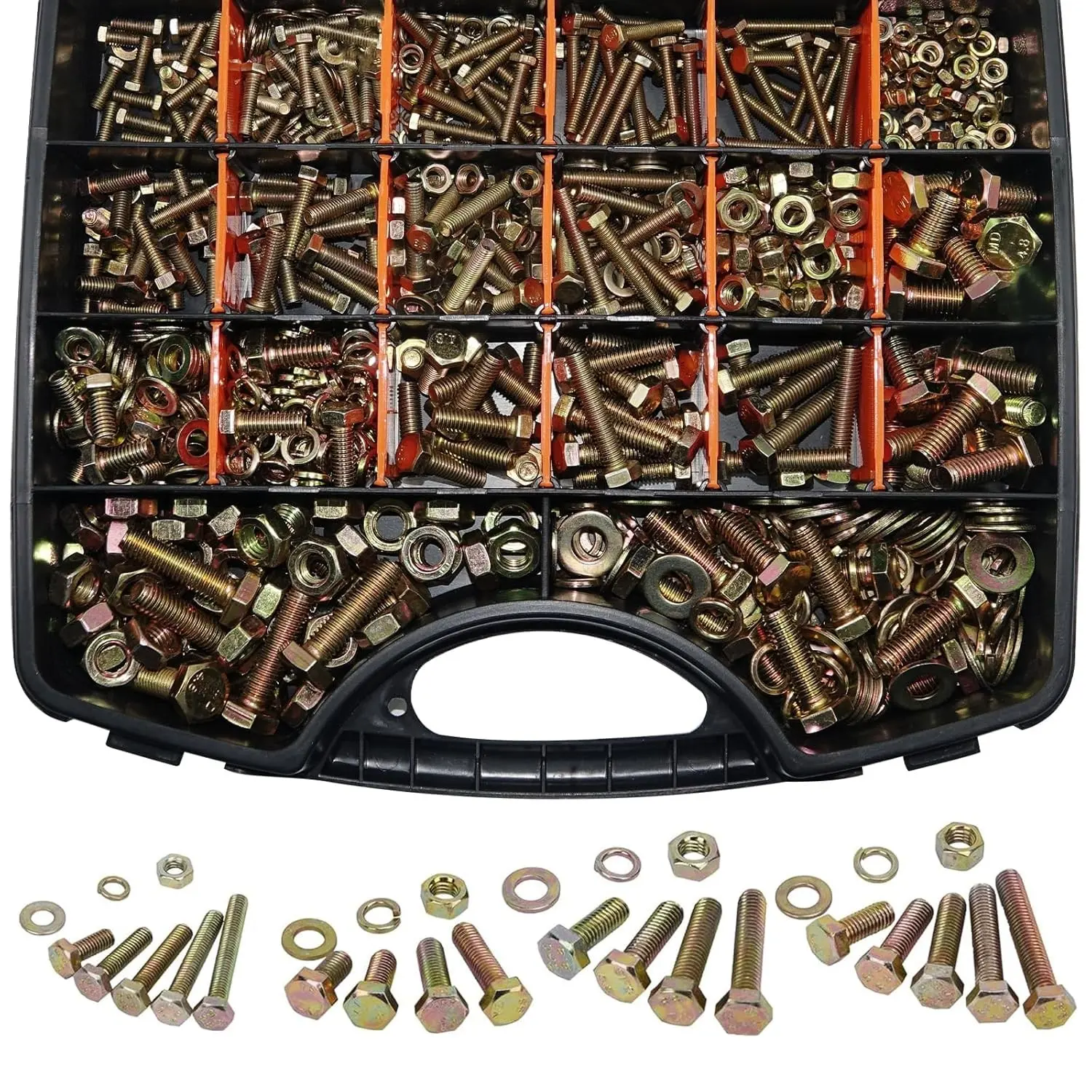 1020PCS Grade 8.8 Metric Hex Bolt Assortment Kit - M4 M5 M6 M8 10mm Allen Head Hex Socket Screws, Zinc Plated Heavy Duty Fasteners for DIY Projects, Corrosion-Resistant Automotive Hardware