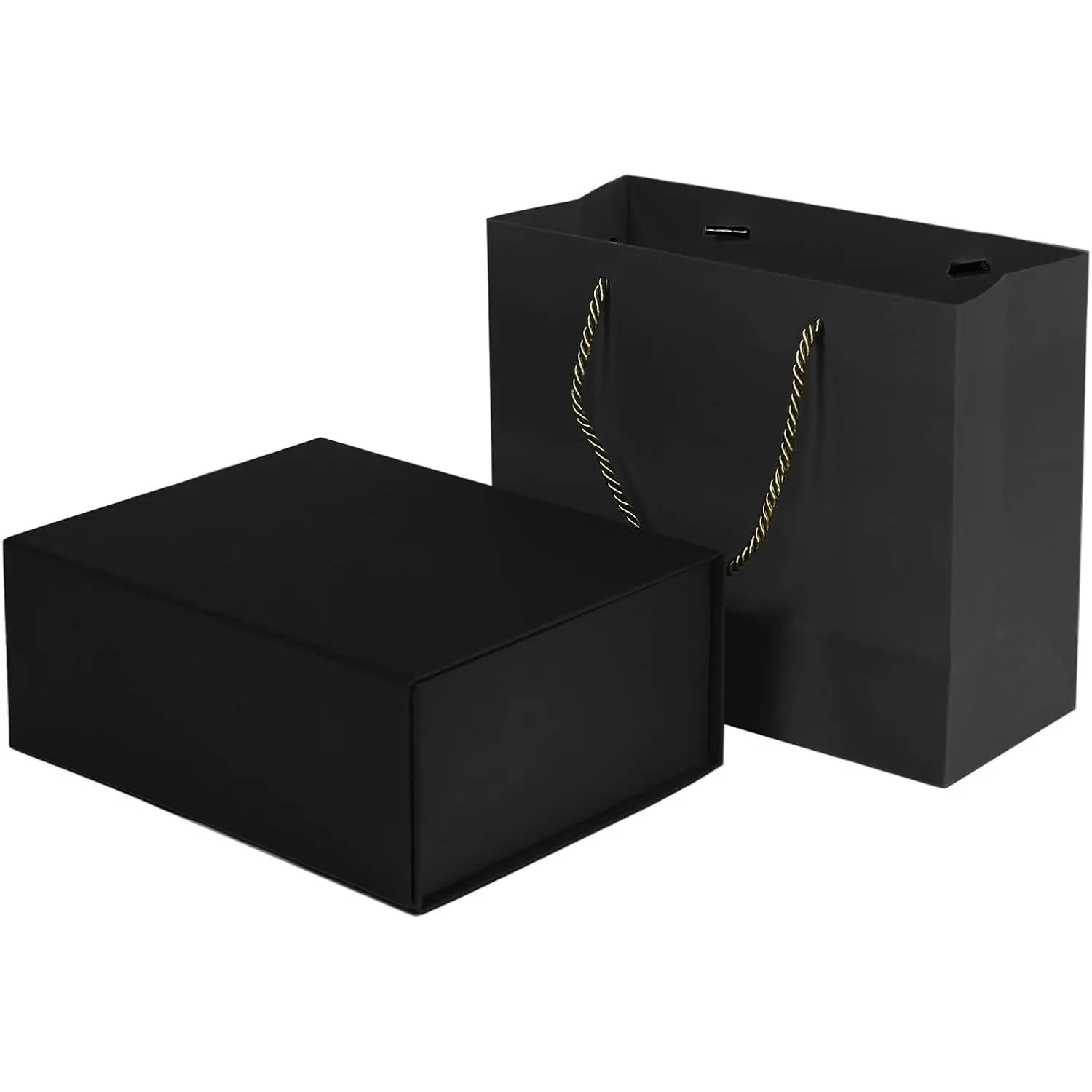 Box with Lid & bag for present,  Closure Collapsible | 9.8"x7.9"x4", Closure Rectangle Collapsible for Christmas, Halloween, Birthday,Valentine's Day  Packging