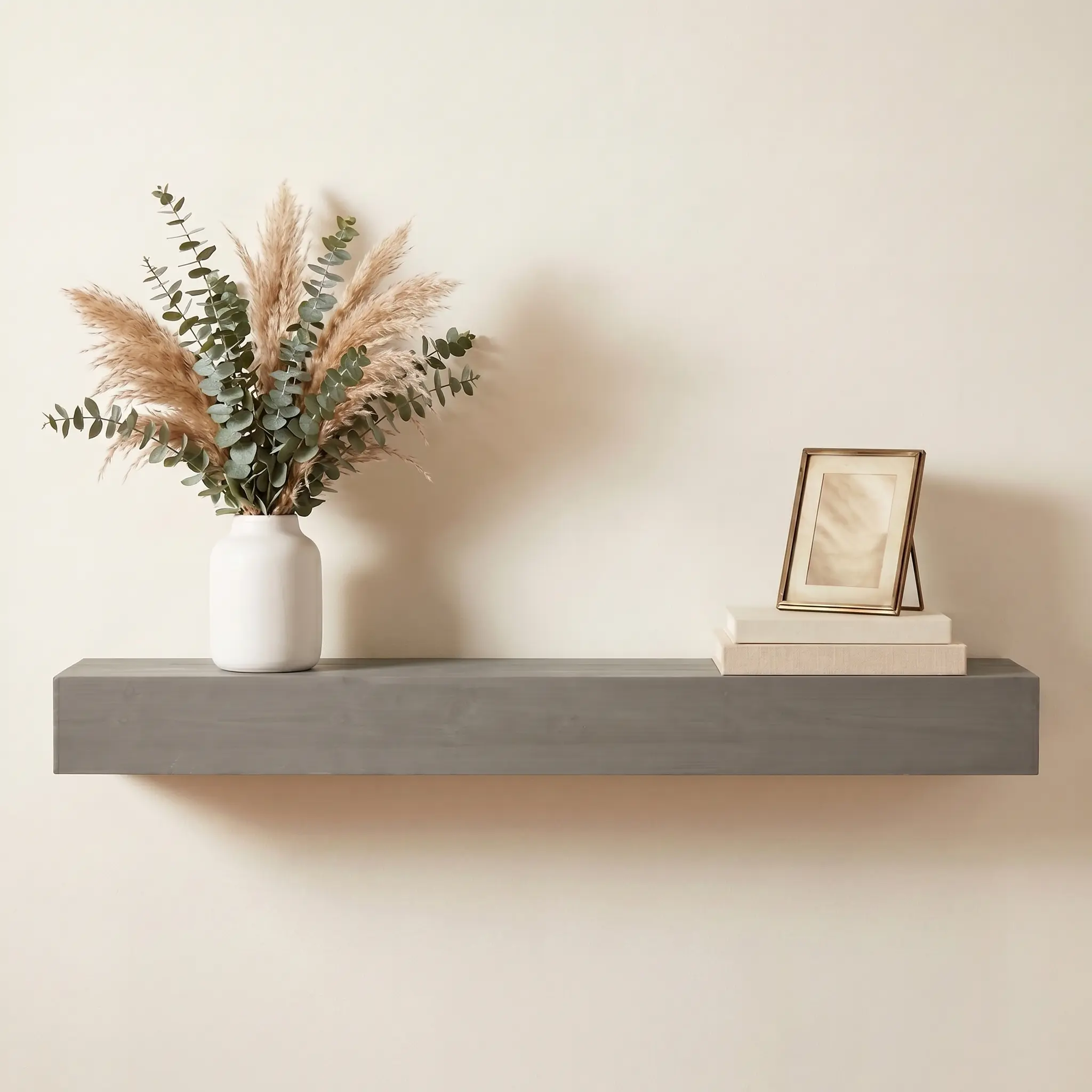 60-Inch Fir Wood Fireplace Mantel Shelf - Wall-Mounted Floating Decorative Shelf for Living Room, Flat Surface Display Storage, Easy Installation Home Supplies Furniture
