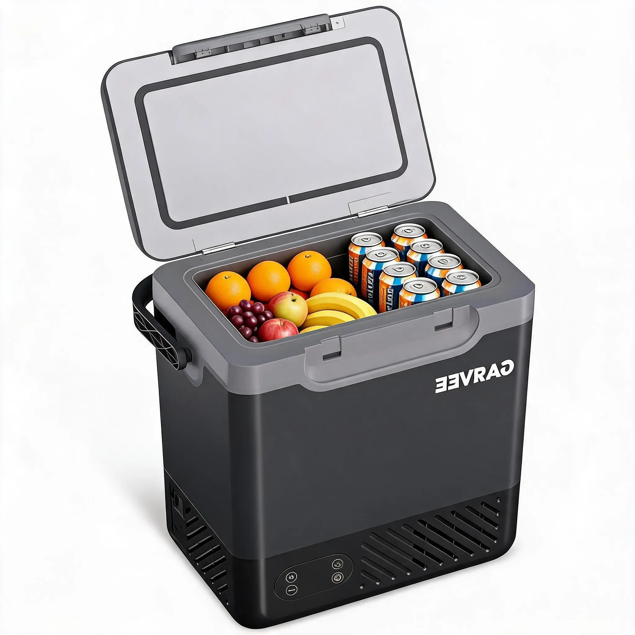 Portable Fridge Freezer - Compact Rectangular Single Unit, 12L/18L 13QT Electric Compressor Cooler, 12V/24V DC 100V AC Quiet Fast Cooling Mini Fridge with LCD Display for Car, Camping (Outdoor Furniture)