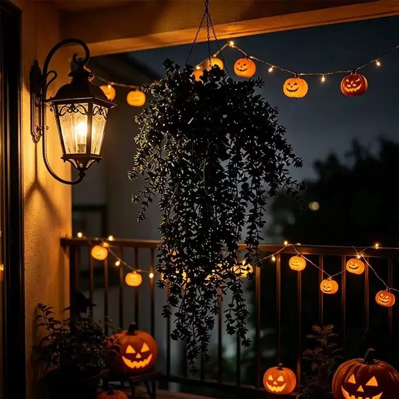 4pc Artificial Hanging Vine Plant for Halloween, Eucalyptus Garland Decor, Porch, Garden, Wedding, Birthday, Indoor/outdoor Ceiling