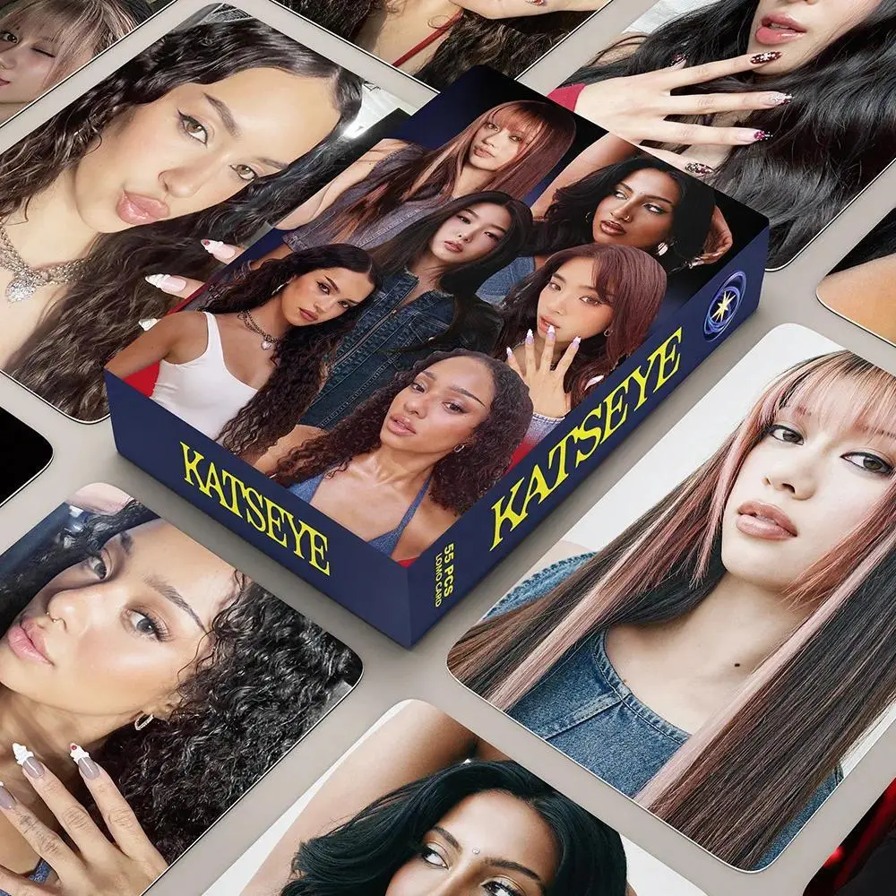 55Pcs/Set Kpop Idol Plastic Lomo Cards - HD Printed Photocards & Stickers with Lara, Daniela, Manon, Megan Designs, Fan Gift Fashion Accessory Charm for Fans