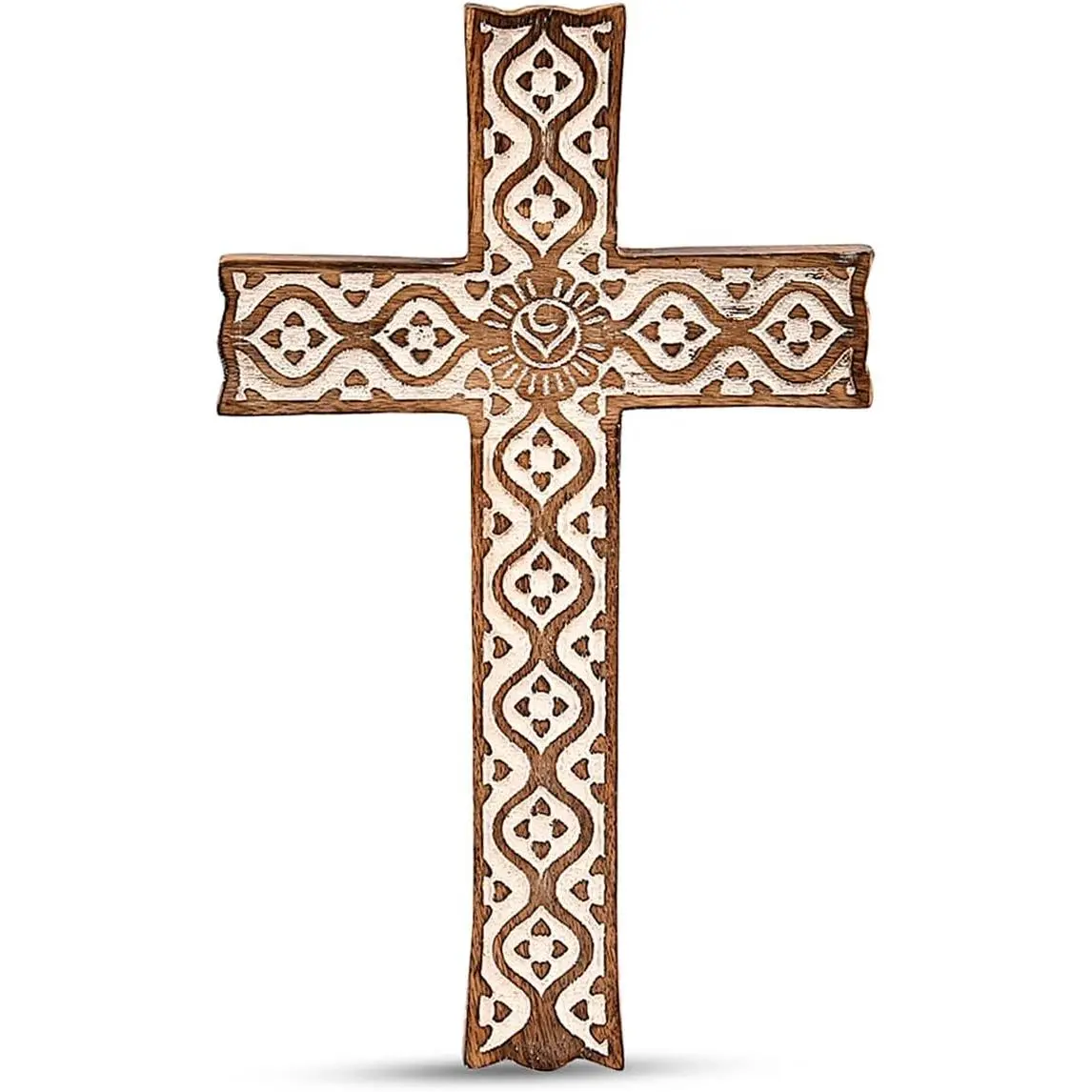 Mango  Decorative  Art Sculpture Finish Religious Carvings Living Room  Décor (10" X 6" X 0.75")