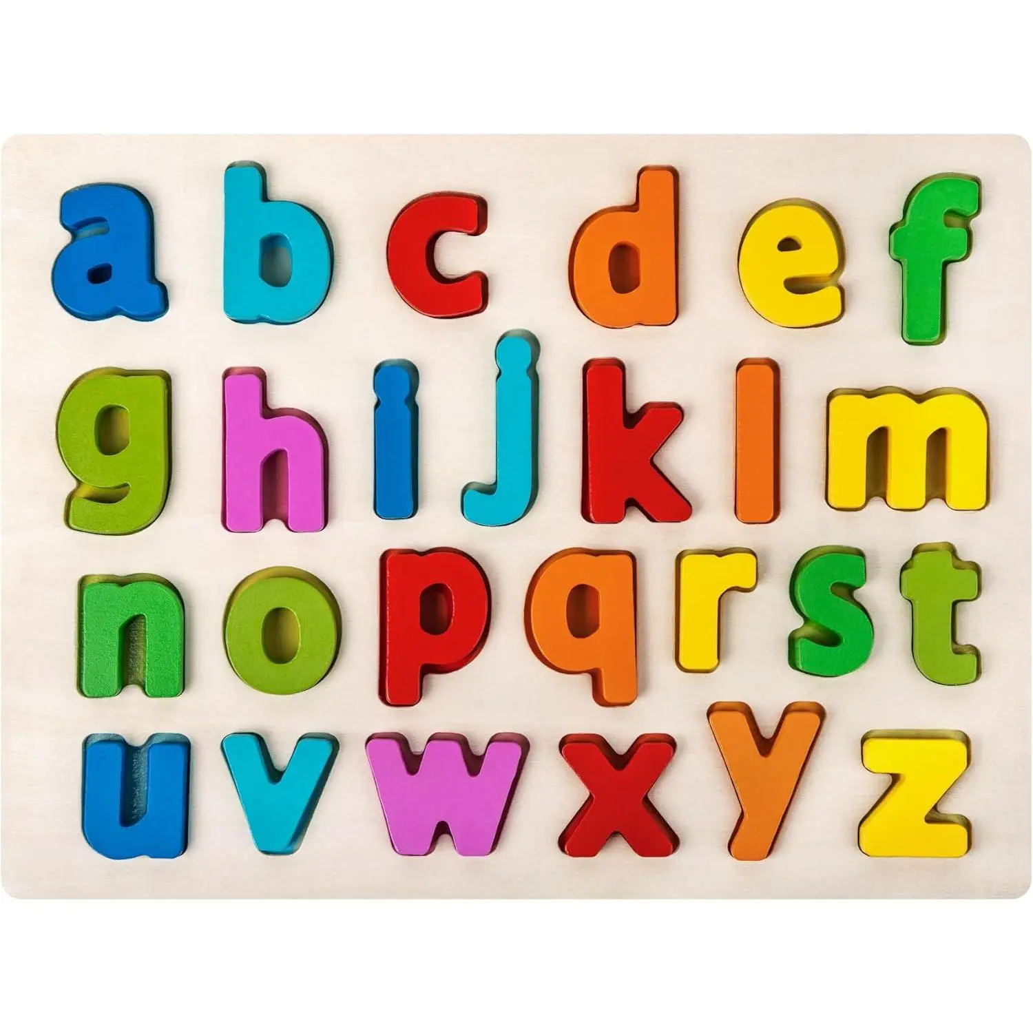 Alphabet Puzzle Wooden Puzzles for Toddlers, ABC Puzzle Shape Alphabet Learning Puzzles Toys with Puzzle Board & Letter Blocks for Preschool Girls Boys Lowercase Letter Puzzlefidget toys