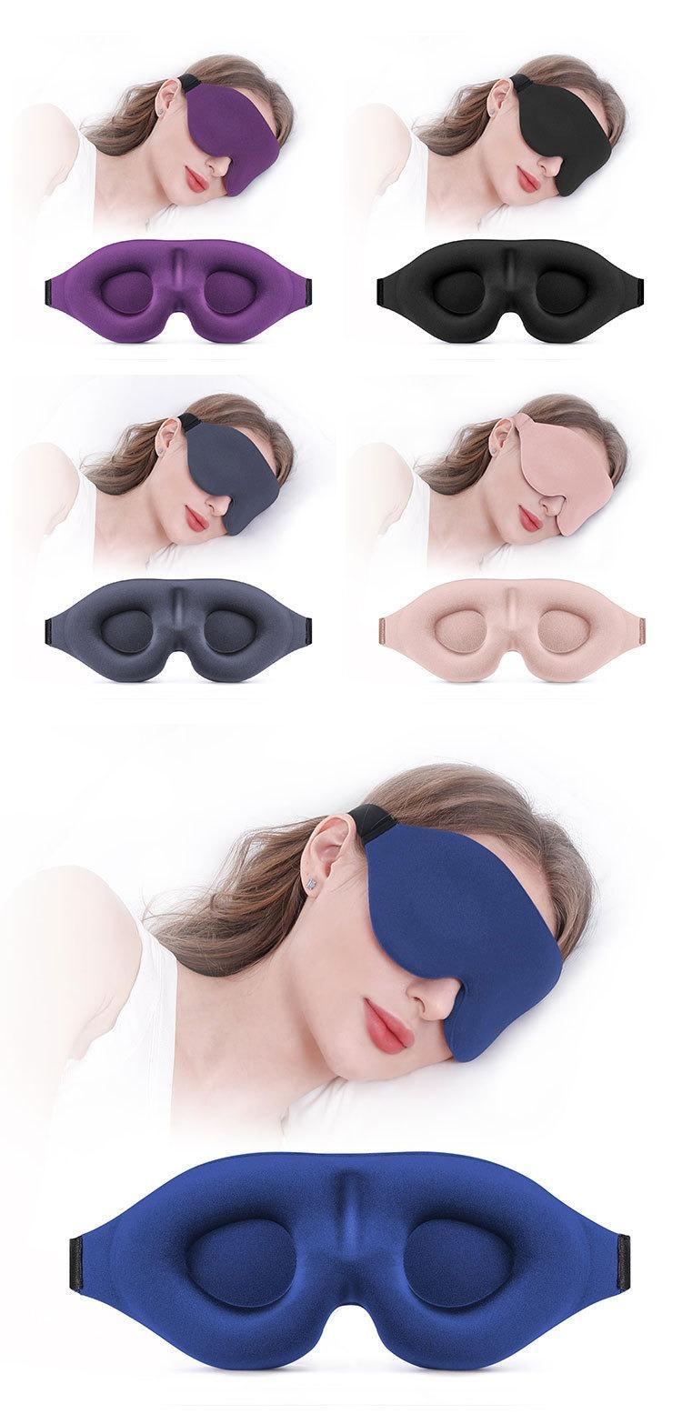 3D Full-Light-Blocking Sleep Eye Mask for Relaxation Soft Breathable Pressure-Free Relief of Eye Fatigue During Lunch Break