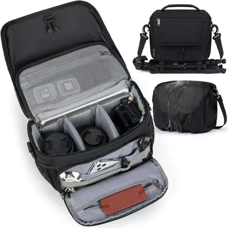 Waterproof Micro Four Thirds Camera Bag, Single Shoulder Dslr Storage Case, Compatible with Sony Canon Fujifilm, Unisex Photography Backpack