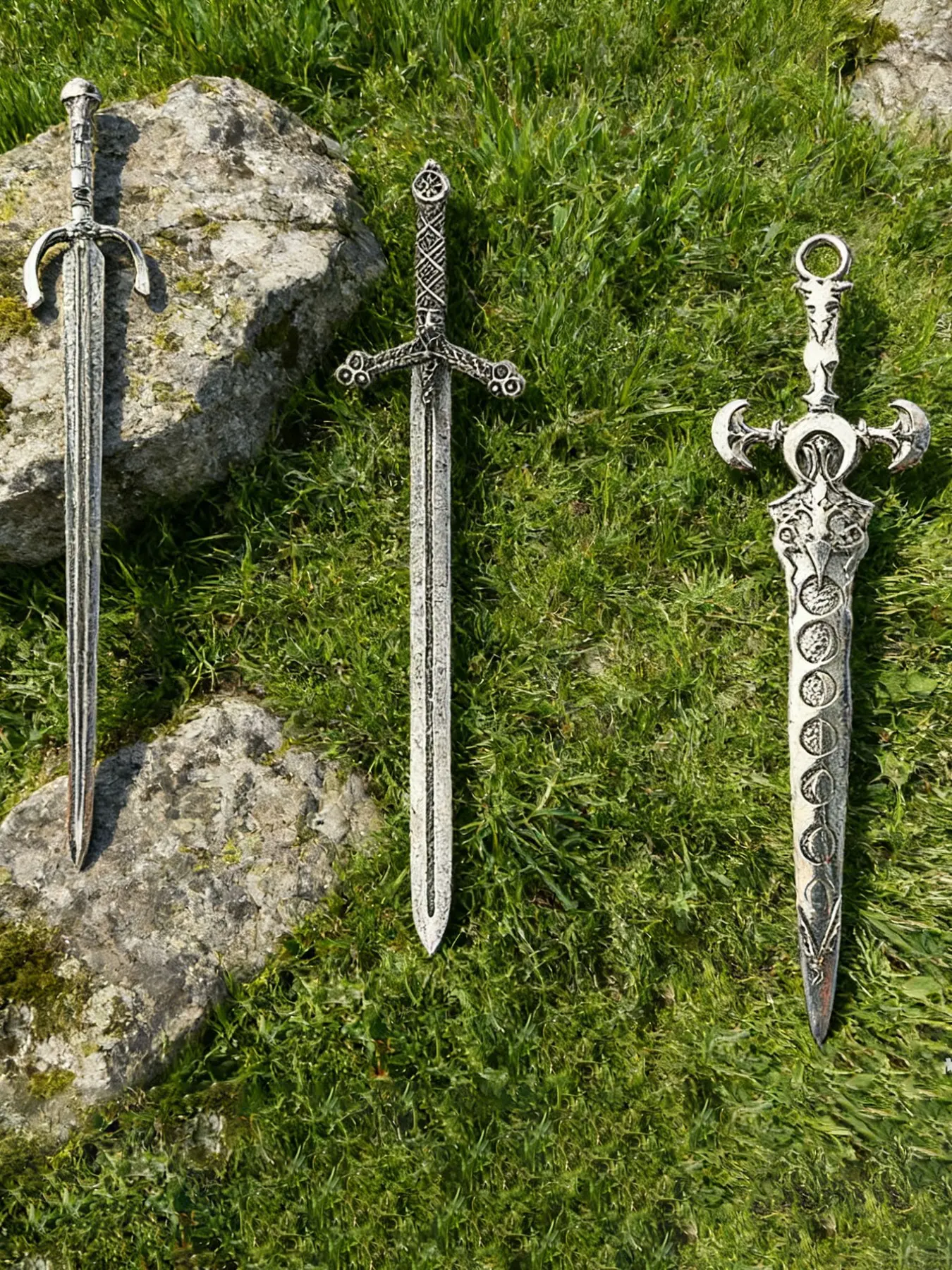 3-Piece Viking Retro Sword Hair Pins Set, Hairpin, Fashionable Unique Hair Accessories, Nordic Style Party Decor, Gift for Special Occasions
