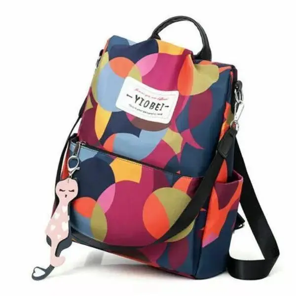 Ladies Waterproof Anti-theft Oxford Cloth Backpack Travel Rucksack Shoulder Bag