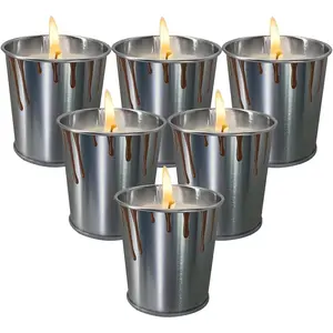 Citronella Candles 6/12 Pack, Outdoor Indoor Scented Candles with Pure Citronella Essential Oil and Soy Wax, Long Lasting Burning for Home Patio Balcony
