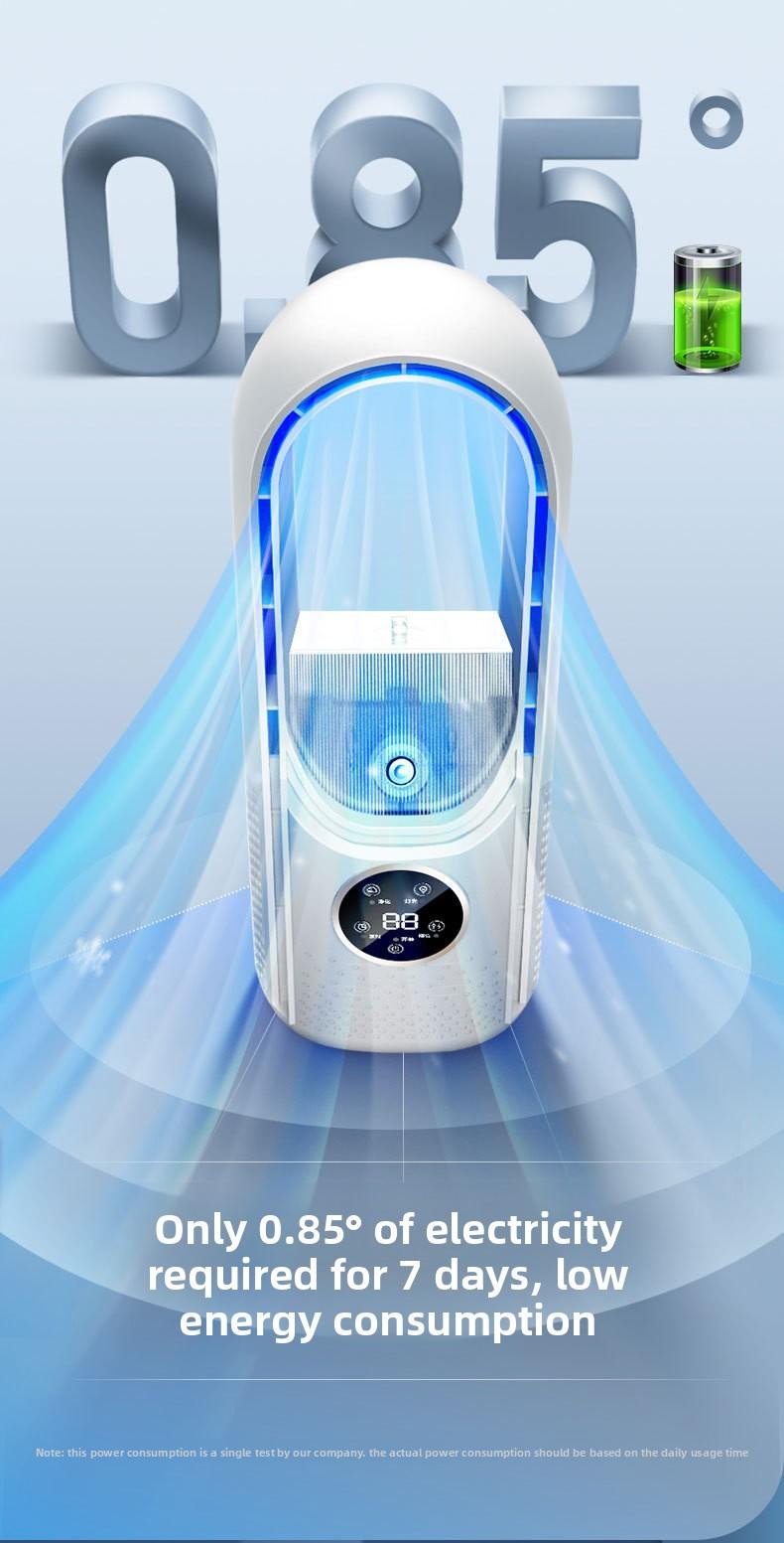 Best-selling bladeless fan, USB plug-in, portable, silent design, suitable for desktop, office, and home use, creative mini fan