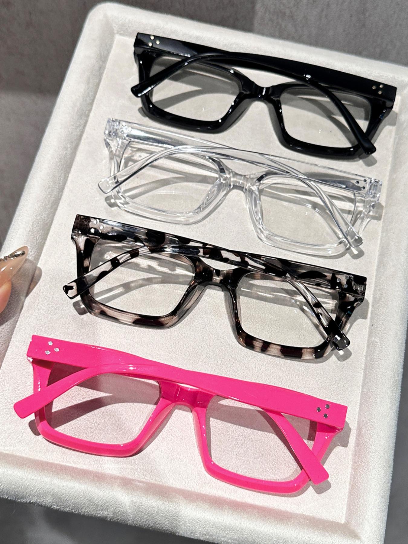 Women's Fashionable Leopard Pattern Eyeglasses, Trendy Casual Eyeglasses for Everyday Use, Fashion Accessories for Outdoor Activities, Stylish Square Frames, High Quality Eyewear