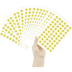 1800 PCS Gold Star Stickers, 30 Sheets Holographic Gold Star Sticker for Kids Reward, Foil Stars Stickers, Small Mini Stars Sticker for School Planner, Behavior Chart, Classroom Teacher Supplies