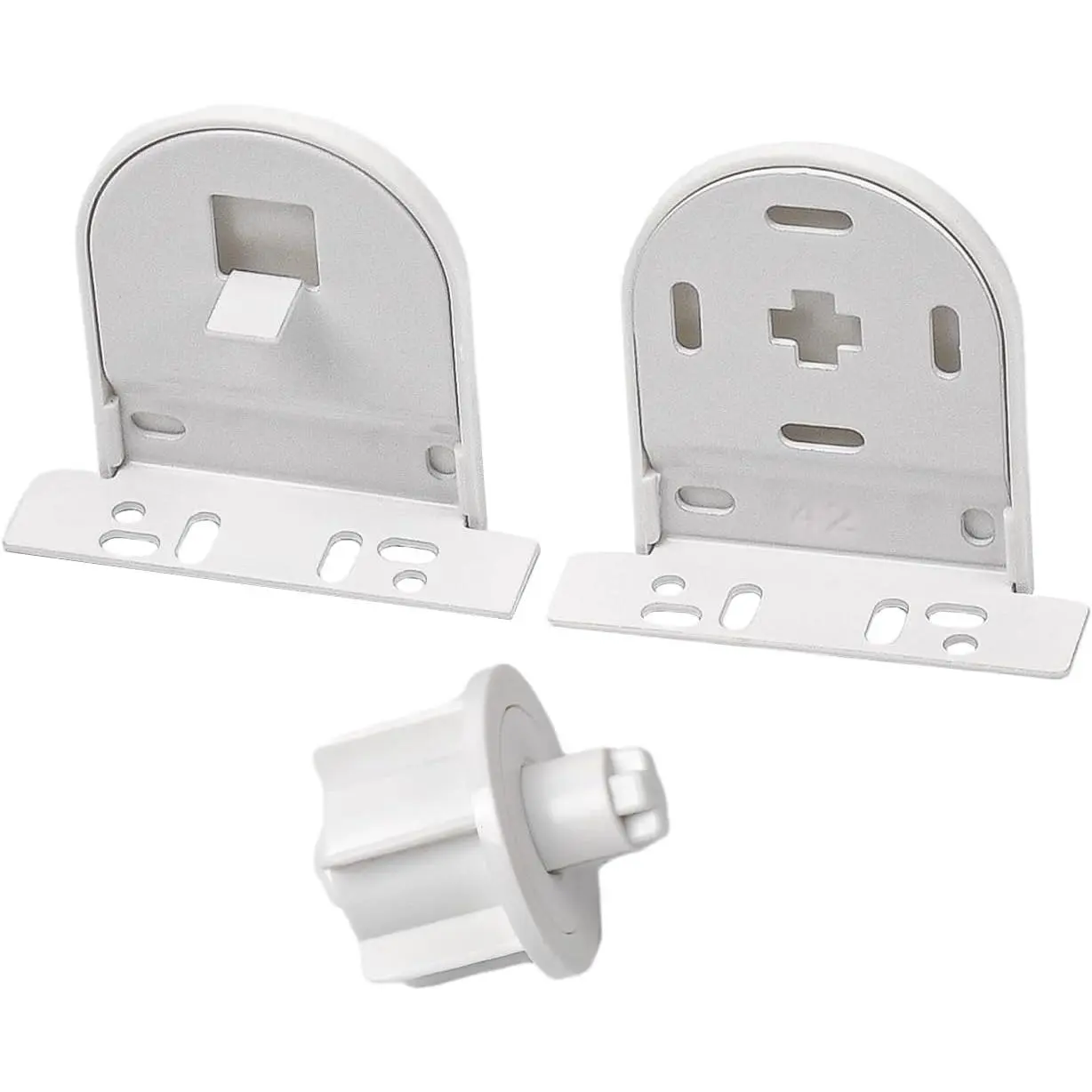 Blind Brackets,  1.75 Inch Fixed Mounting Bracket for Blinds,  Brackets for Roller Shade, Window Blinds Headrail Holder, White