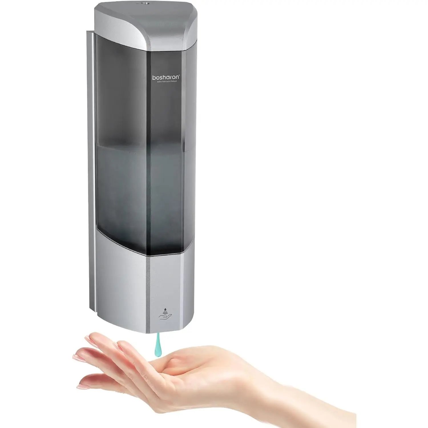 24oz Wall Soap Dispenser, Touchless Sensor Liquid & Gel Hand Sanitizer Dispenser Battery Operated for Home Office Hotel Restaurant Use