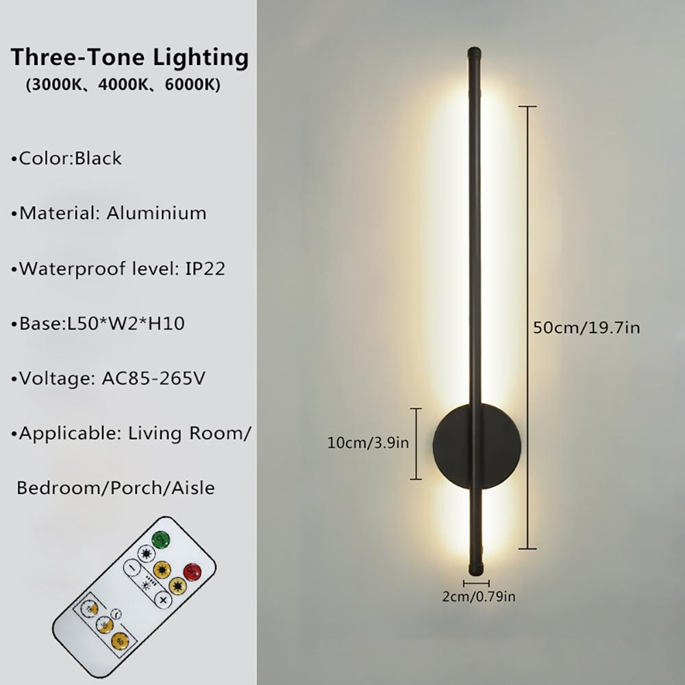 Battery-Powered Wall Lamp with Remote Control, LED Wireless Wall Light for Bedroom and Hallway, Adjustable Brightness, Low Voltage, Modern Mood Lighting, Home Decor Lighting, Adjustable Lights, Decorative Wall Light