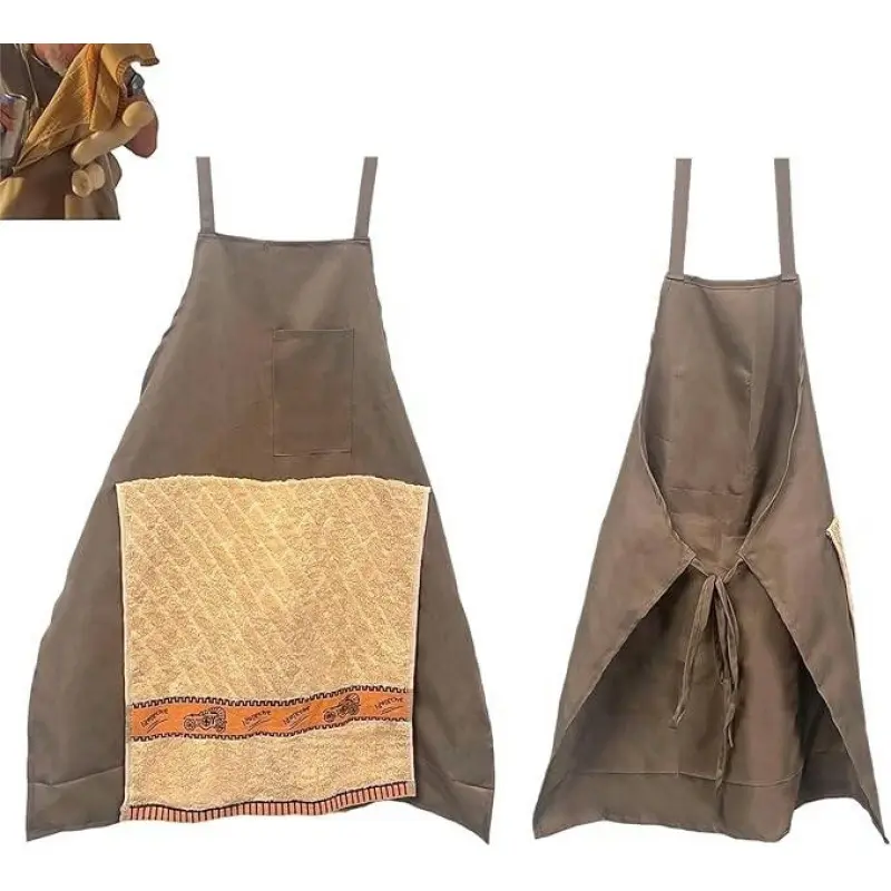 Men’s Funny Grill Apron with Hidden Surprise Adjustable Strap Kitchen BBQ Apron for Fathers Day Prank Gift Unique Cooking Accessory Comfortable Novelty Clothing