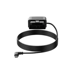 OBD OBD2 Power Cable for Dash Camera, OBDII to B C Adapter Hardwire Kit 24 Hours Surveillance with Low Voltage Protection(11.6V Auto-Cutoff) for Dashcam, GPS, Radar, 12-36V to 5V/3A (3.5m/11.5ft)