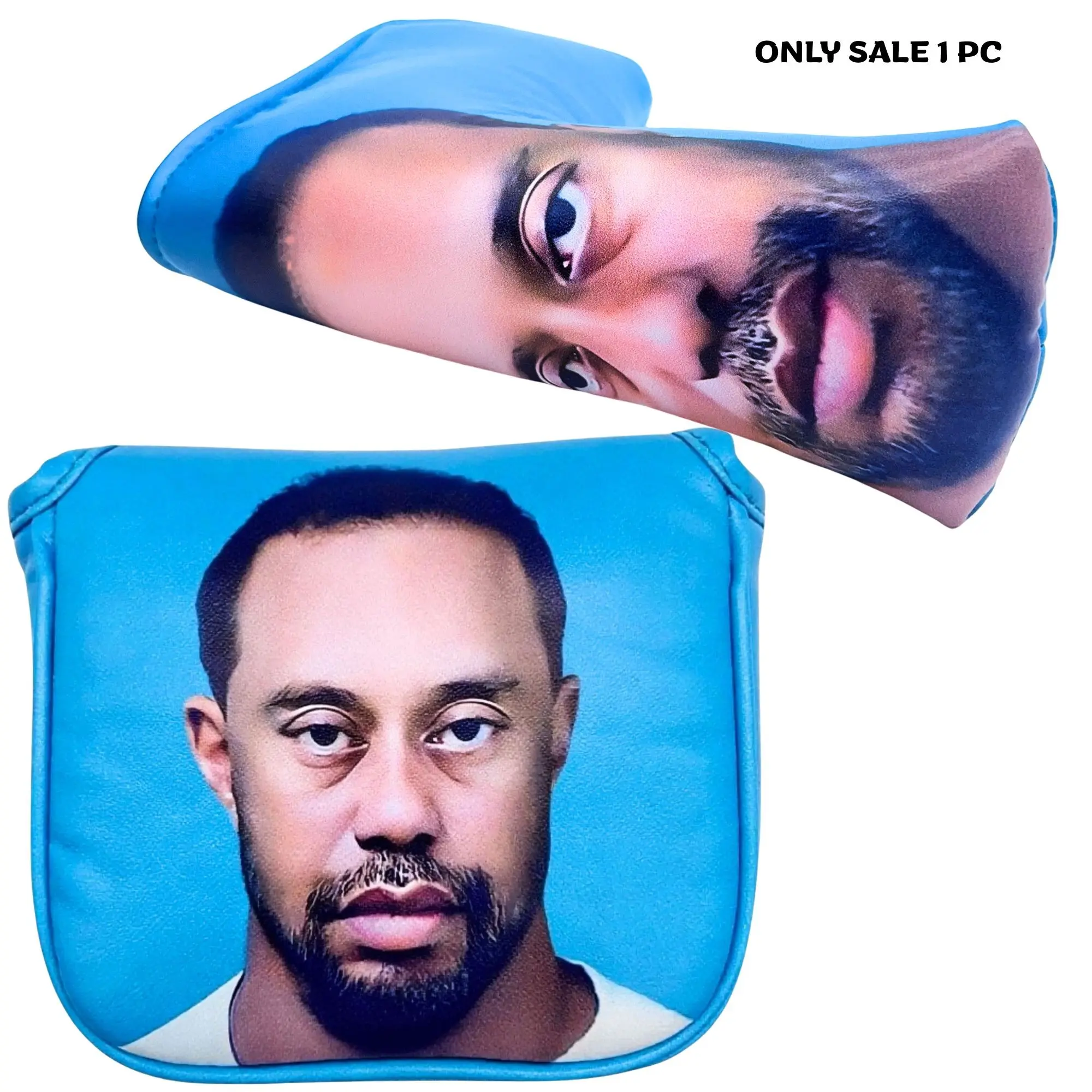 Funny Happy Gilmore Design Golf Club Headcover, Mallet Putter Head Cover, Golf Accessories Gift for Male and Female Golfers, Ideal Christmas Gift for Golf Lovers