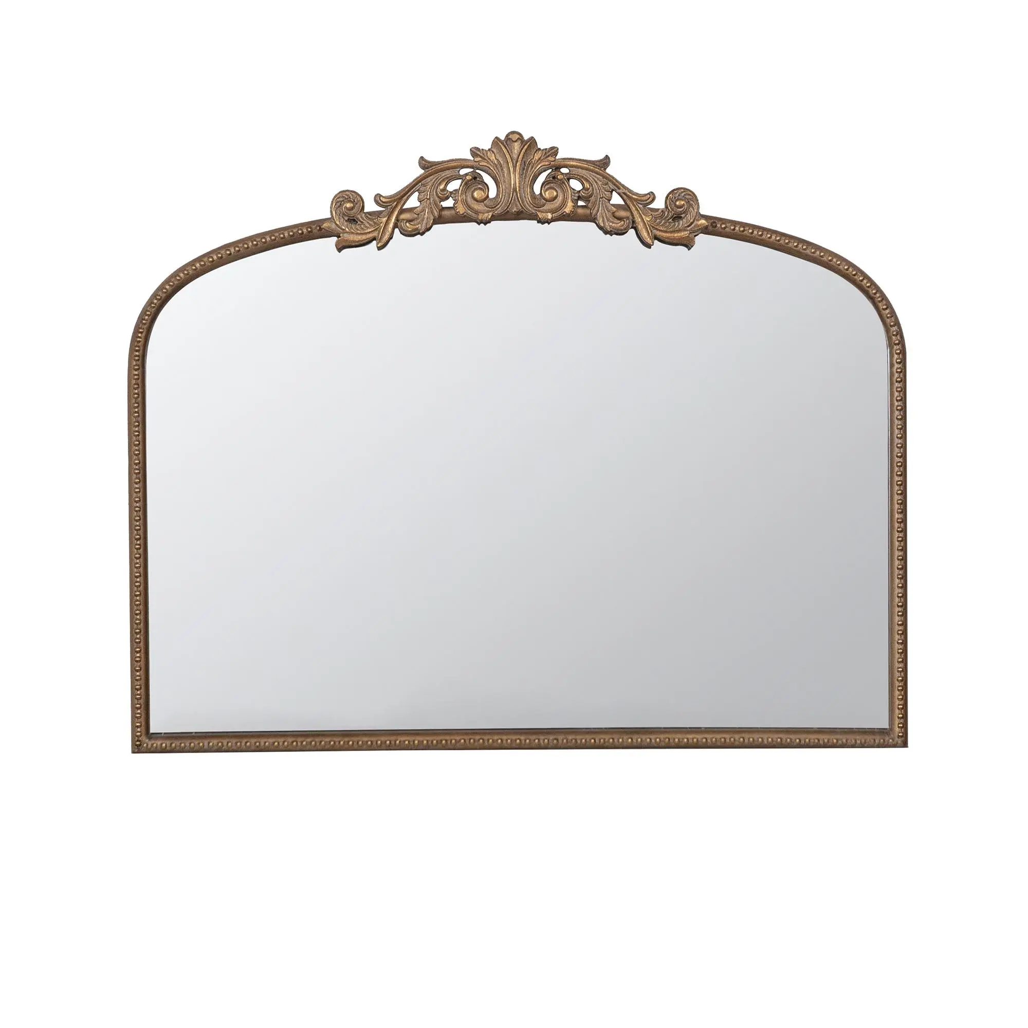 Nokaa 40x31 Inch Gold Mirror Baroque Vintage Wall Mirror for Living Room Entryway Console Fireplace Mantel Decorative Glass Mirror with Ornate Frame, Lean or Hang, 38.8x26.6 Mirror, 20.5 lbs, Gold Color, Glass Material