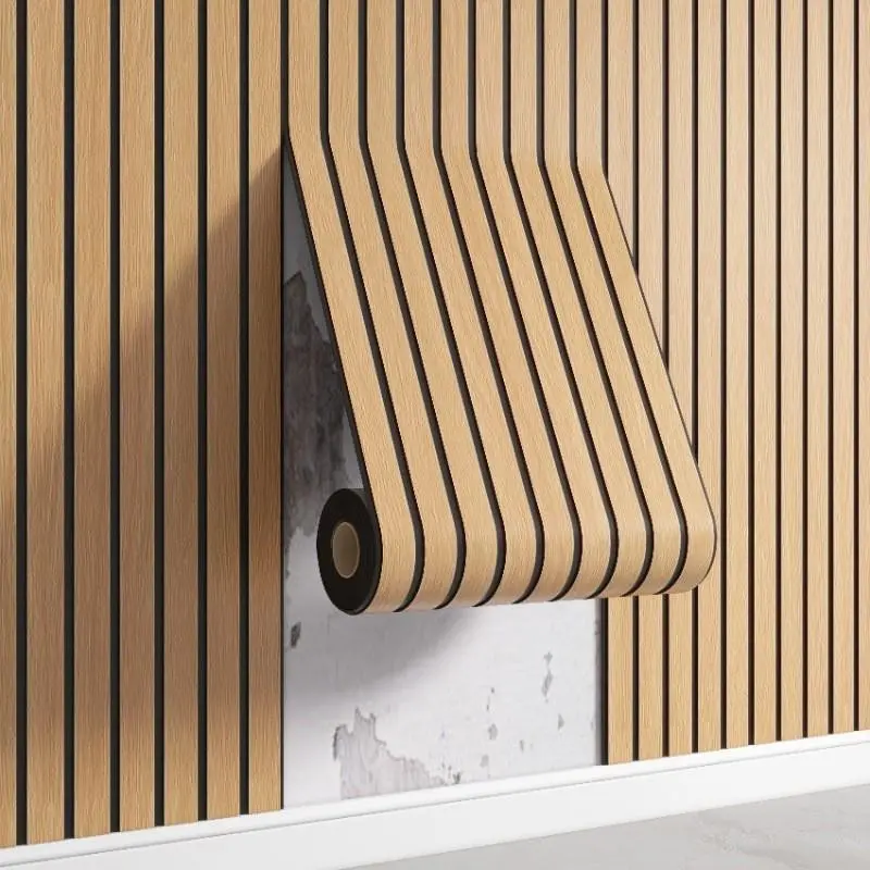 Durable High-Quality PVC Self-Adhesive Wall Panels, Vertical Grid Design, Moisture-Proof, DIY Home Decor for Living Room, Bathroom, Bedroom, Peel and Stick Panels for Walls
