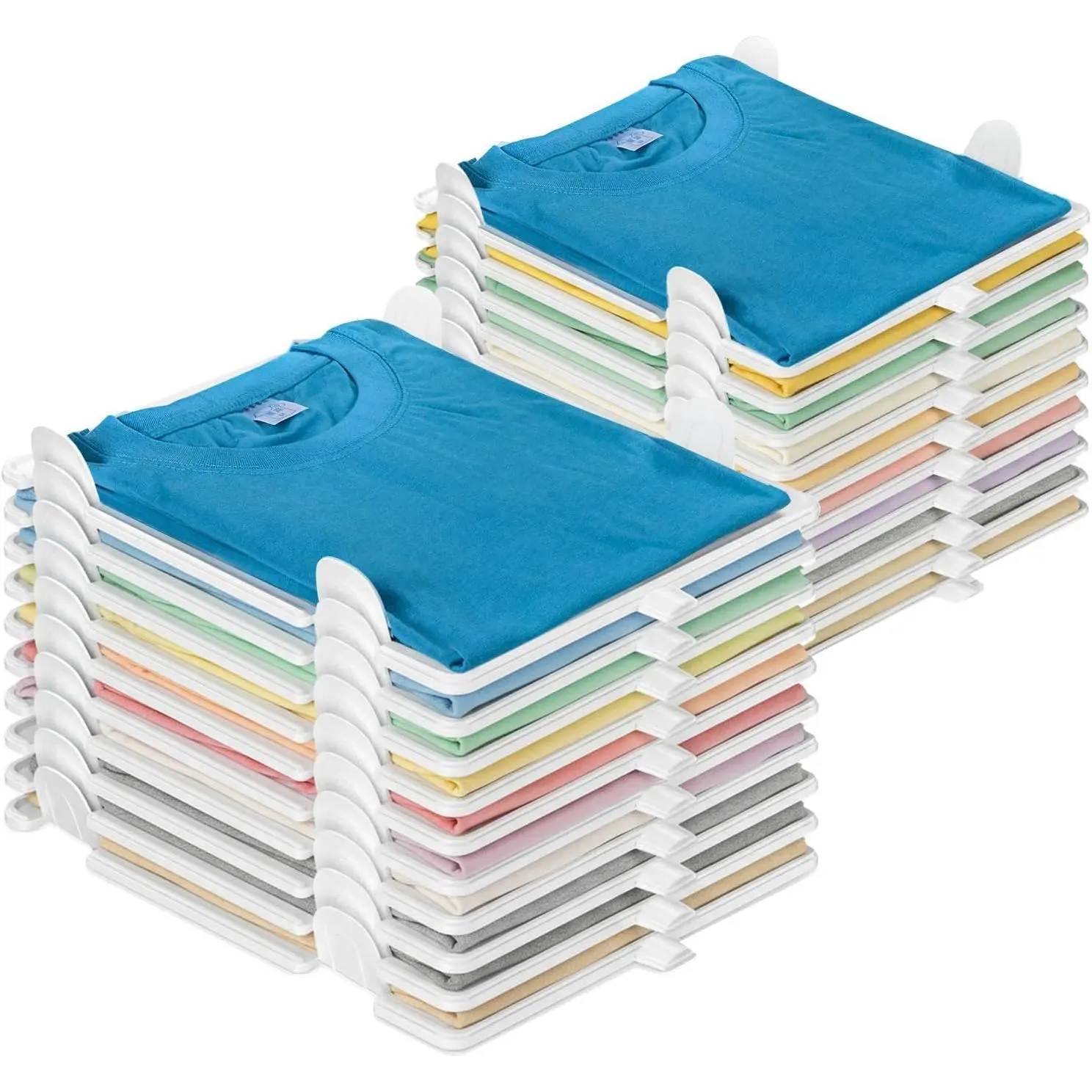 Tshirt Organizer for Closet Storage,Closet shelves for Bedroom Storage,Stackable Storage Bins for Home Storage,Sturdy and Durable, Clothes Folder,20-Pack