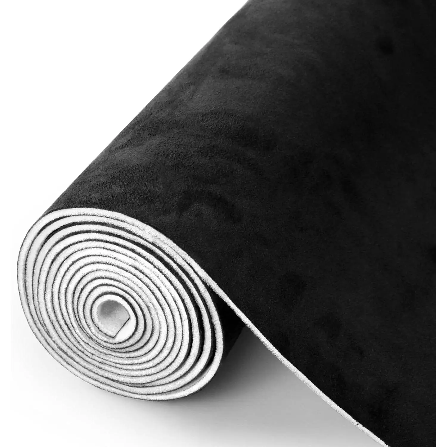 Suede Headliner Fabric Car Headliner Material Tela para Tapizar Techo de Auto Black (25" L × 60" W)