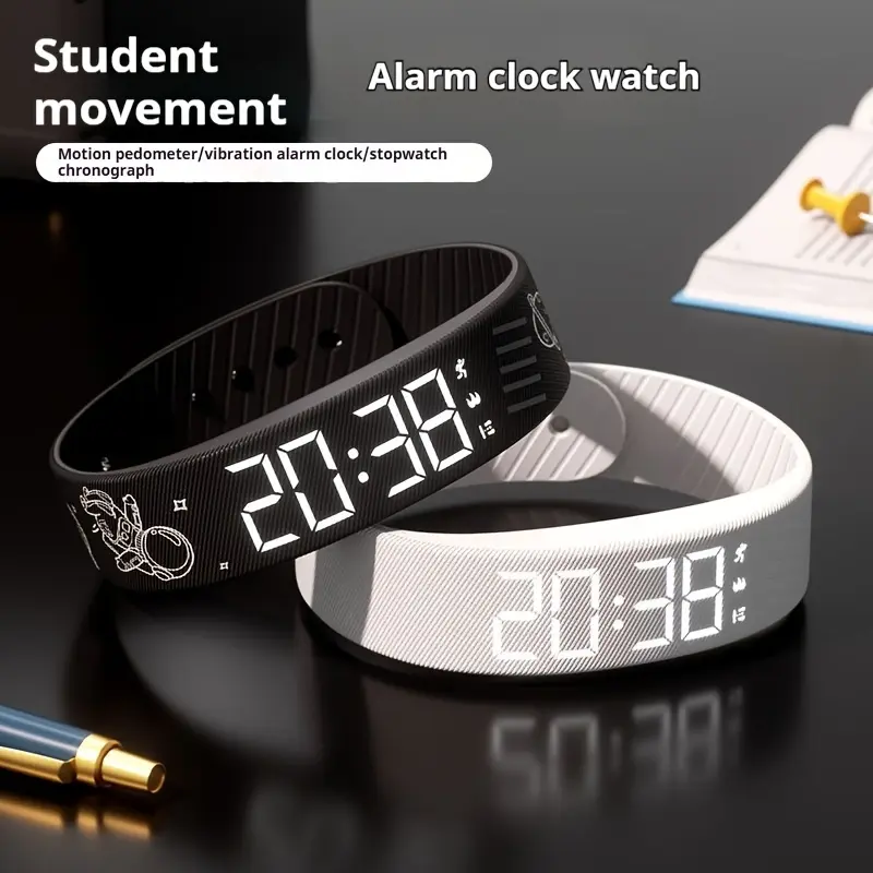 2025 New Minimalist Stylish Unisex Digital Sports Watch with Alarm Clock, Pedometer, Stopwatch, Luminous Display - Comfortable Fitness Tracker for Students, Perfect Holiday Gift with Memory Function
