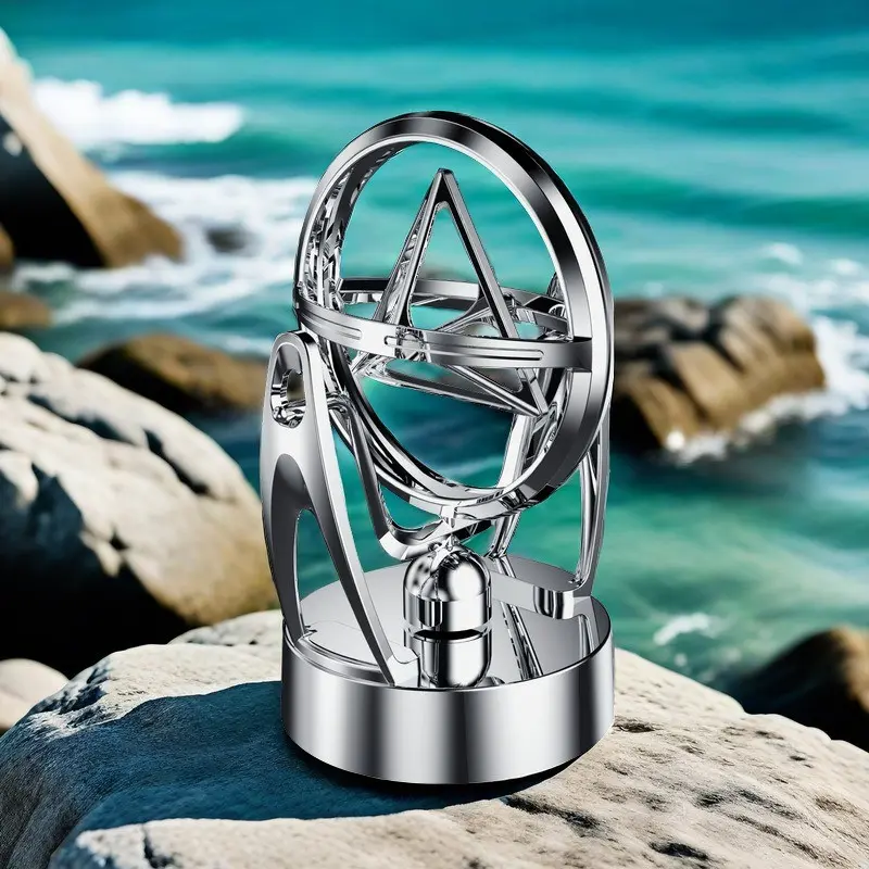 New Triangle Perpetual Motion Model, Desktop Rotating Magnetic Pendulum, Celestial Orbital Decorative USB Ornament, Unique Desk Accessory