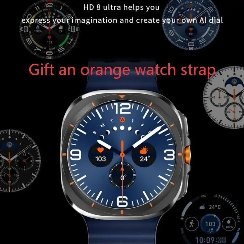 2026 New Watch8 Super Smartwatch Classic Edition, NFC Health Monitoring, Bluetooth-compatible Call, IP68 Waterproof, HD Smartwatch for iOS and Android, Wearable Digital Smartwatch