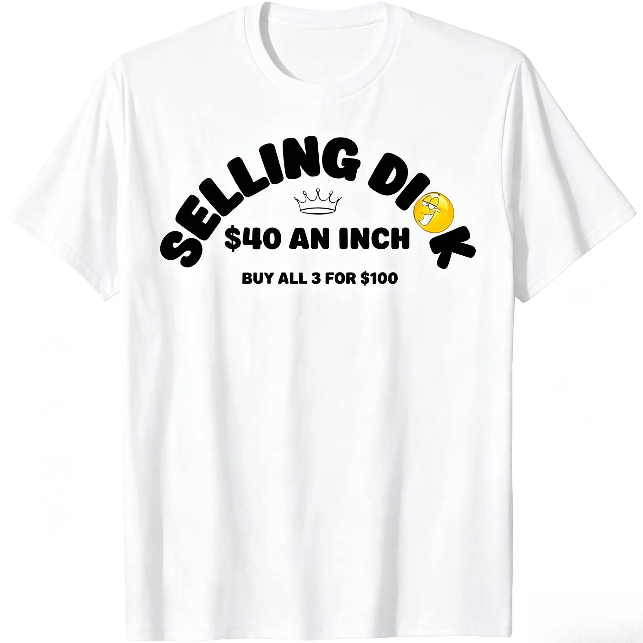 Men's Classic Short-Sleeve Casual Fashion T-Shirt with Funny Dick Meme Prints for Adult Humor Enthusiasts