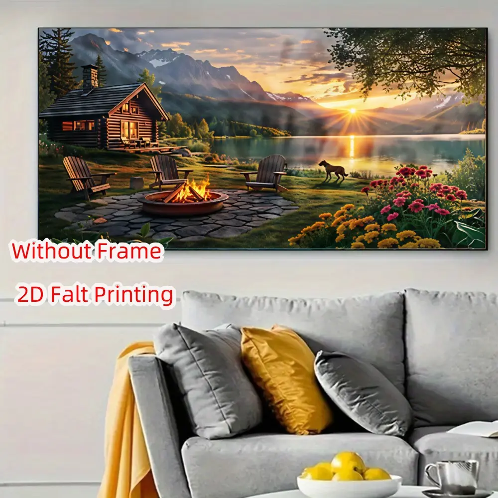 Large Landscape Diamond Painting Kit, Adult DIY 5D Diamond Art, Full Round Diamonds, Home Wall Decor, Beginner Friendly, Unframed
