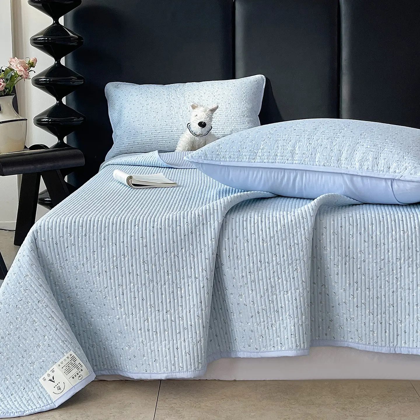 3pcs Quilted Dual-Sided Bedspread Set, Includes 1 Duvet Cover & 2 Pillowcases, Soft Fitted Sheet, Ideal for Bedroom Decor