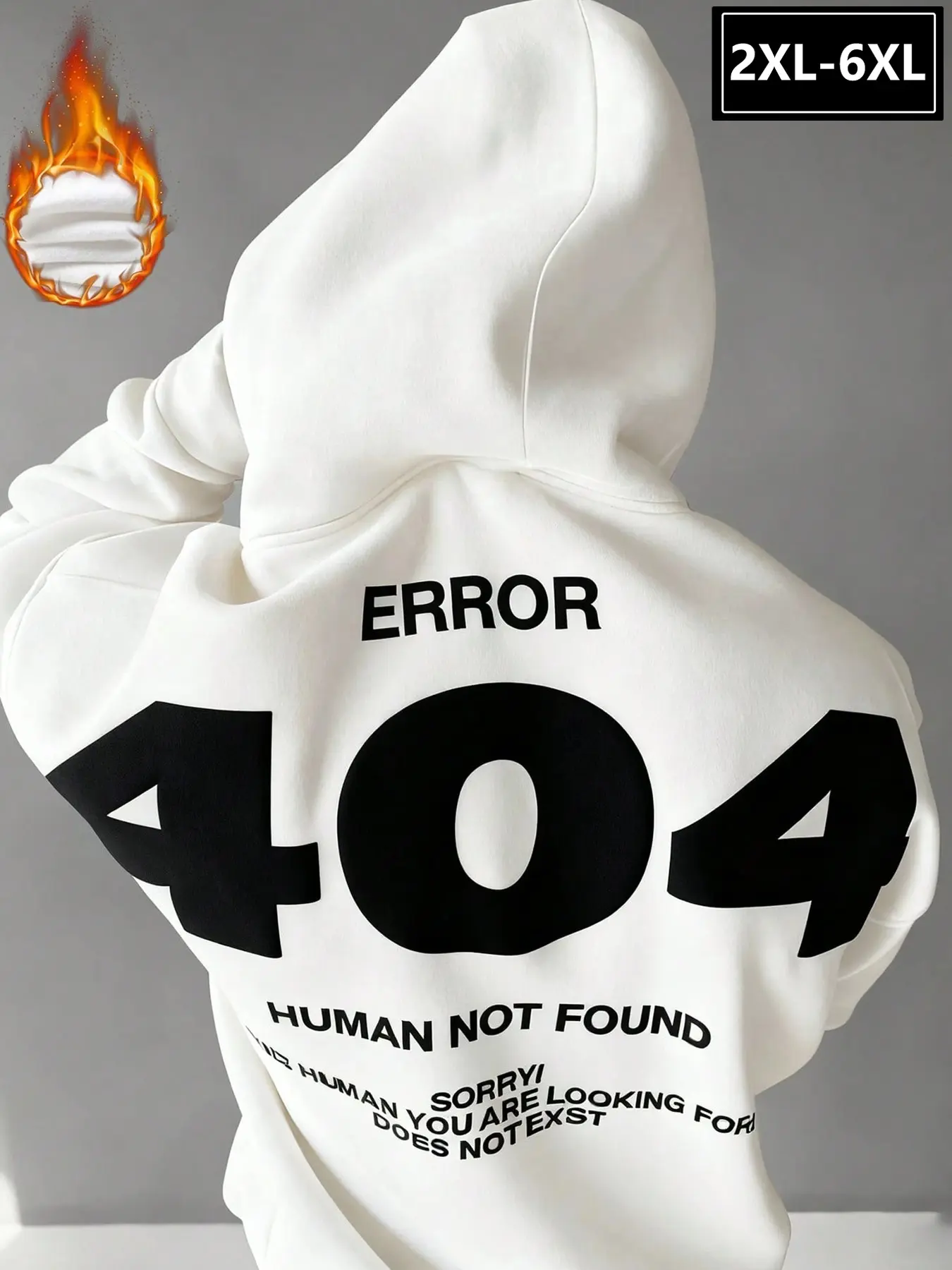 Men's Plus Size Hooded Sweatshirt, Loose Fit, Soft Fleece Material, Slimming Design, Versatile Streetwear, Comfortable Daily Wear, 2xl-6xl