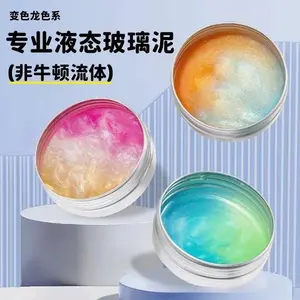 Dr. Party Lab Crystal Clear Glass Putty Stress Relief Slime, Dr. Petty Putty Slime w/ Tin Can, sensory toys, Gift for Kids