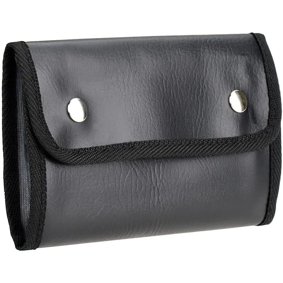 Compact Vinyl Document Holder, 6" x 8", Black | Stores 36 Documents, Fits in Most Truck Compartments, Durable Vinyl Cover, 2-Snap Closure