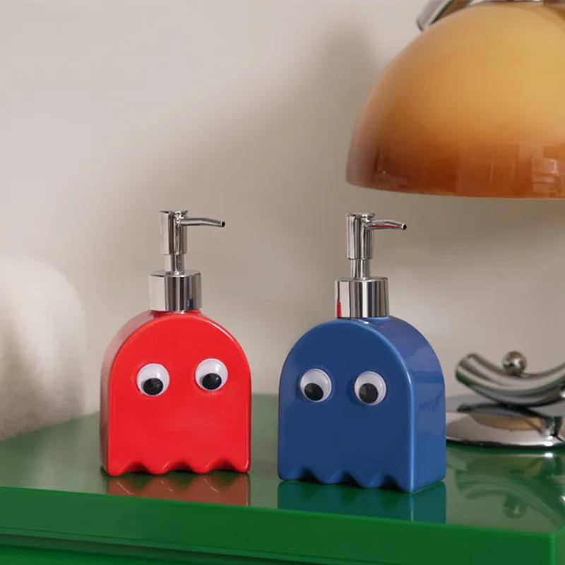 Cute Cartoon Ghost Soap Dispenser Modern Creative Ceramic Hand Sanitizer Bottle Lotion Bottle Hotel Home Bathroom Accessories