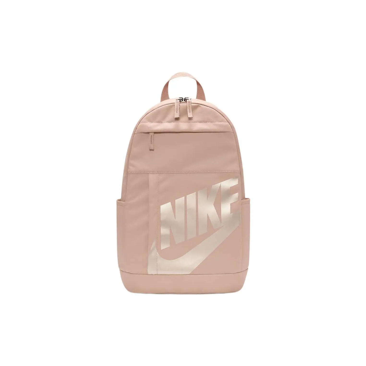 Nike Elemental Casual Sport Backpack for Men and Women, Oversized Logo Design, Rose Gold
