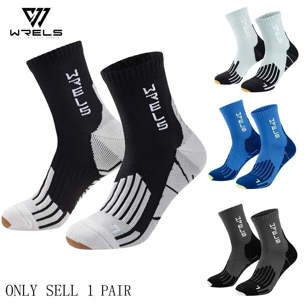 Wrels Running Sports Socks for Women, Anti-Slip Comfortable Athletic Socks, Non Slip Socks, Ideal for Daily Wear and Active Lifestyle