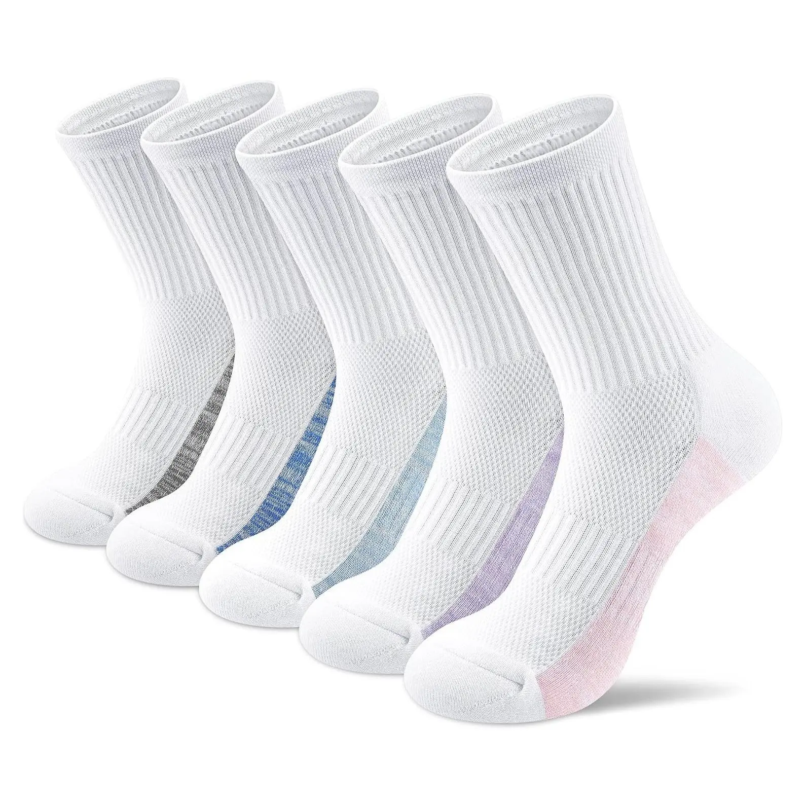 Women's Athletic Crew Socks for Hiking & Running - Compression Socks with Cushioned Support, 3-6 PairsGift