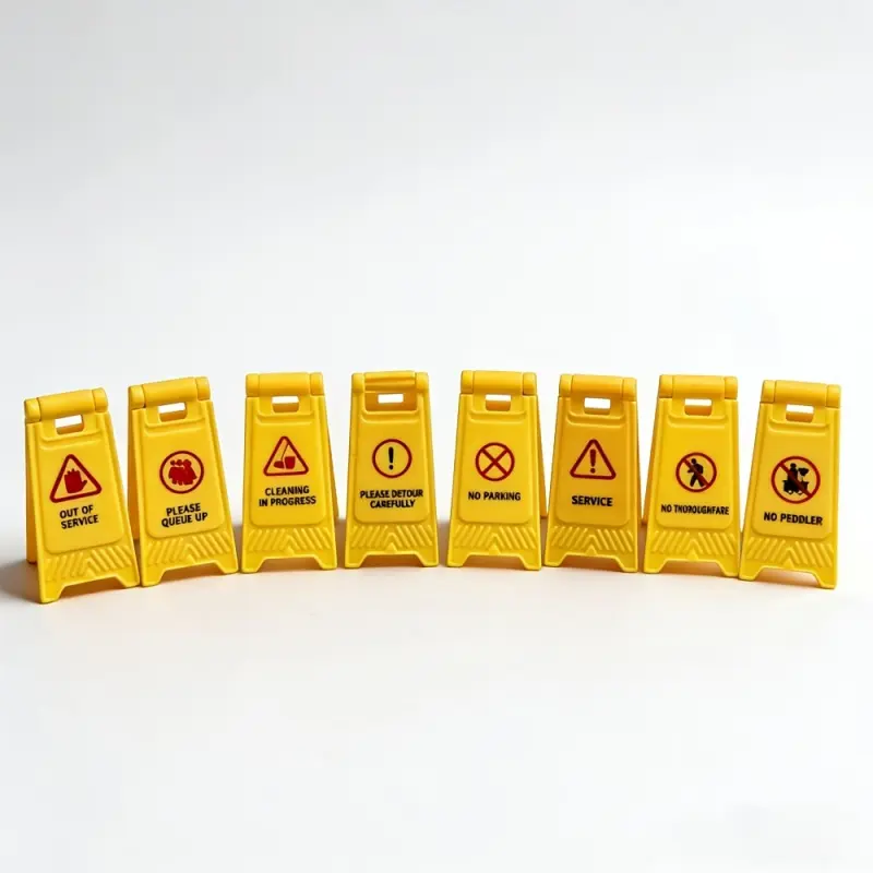 8-Piece Mini Warning Sign Traffic Sign Ornament Set, Home Scene Decoration Traffic Ornaments, Props For Shooting Traffic, Parking, And Fire Scenes, Desktop Decoration Ornaments Suitable For Adults, Ideal Gift