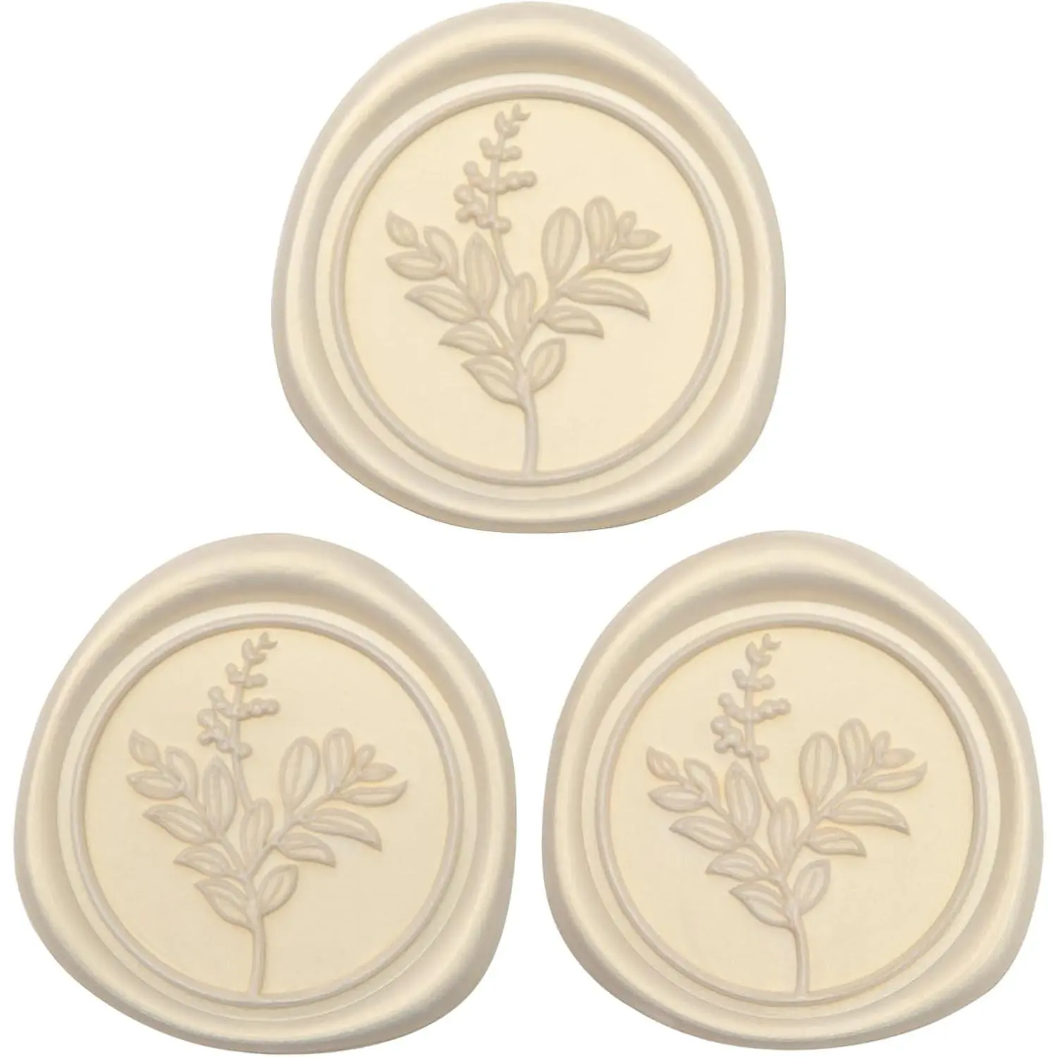 60 Pcs Champagne Wax Seal Stickers Envelope Seals Perfect for Wedding Invitations Gift Box Craft Wrapping Christmas Cards
