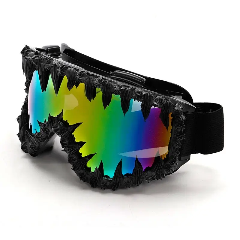 Colorful Epoxy Resin Lens Sunglasses, Viral Trendy Iridescent Reflective Shades, Cool Hip Hop Rock Goggle Eyewear For Men Women, Glossy Epoxy Coating & High Reflection Mirror Lens, Bold Retro Street Style, Ideal For City Outings, Music Festivals, Club Par