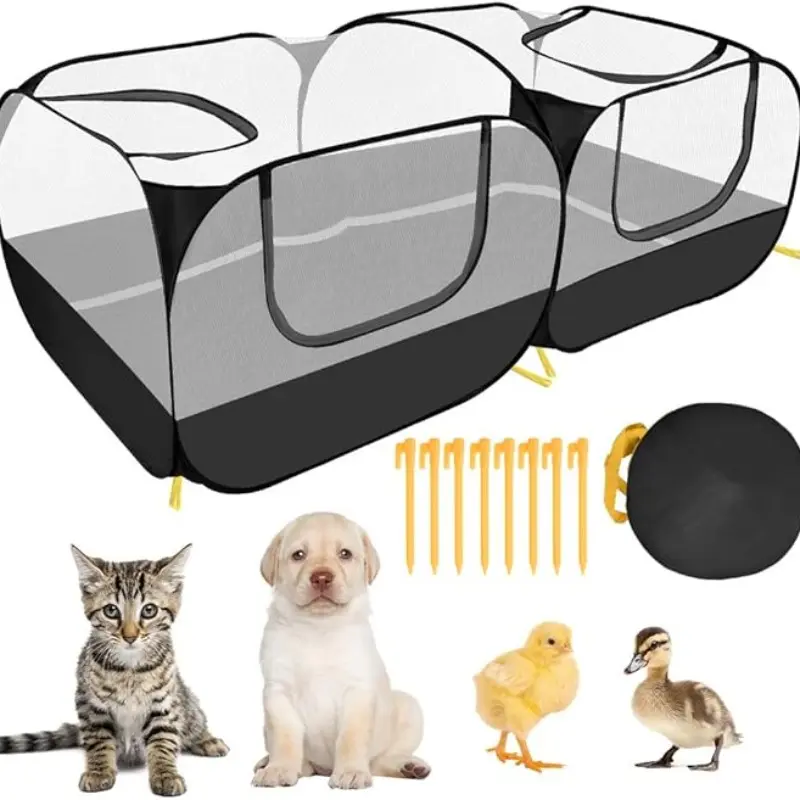 Large Foldable Pet Fence, Breathable Small Animal Cage Tent, Portable Outdoor Play Enclosure, Ideal for Pets and Games