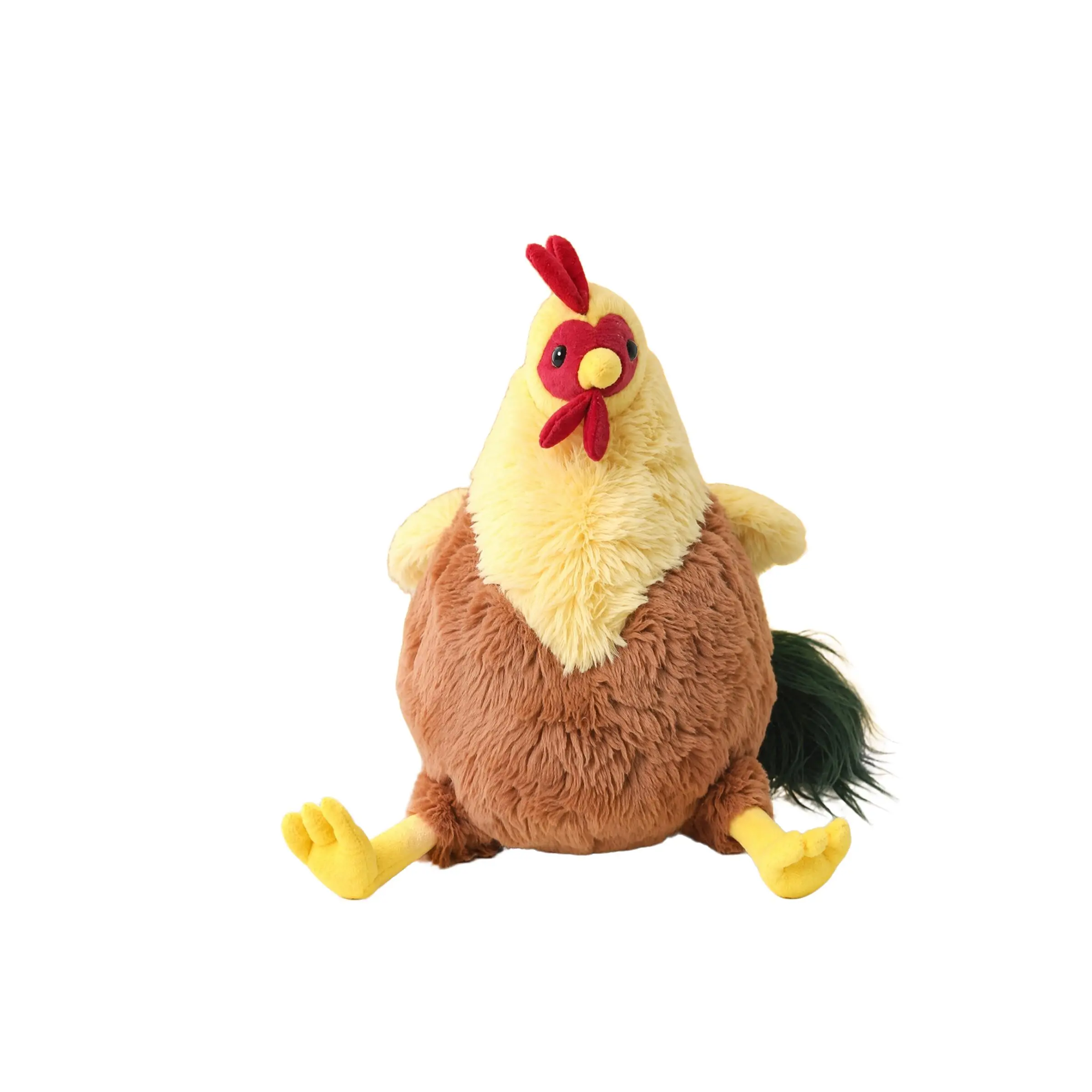 Soft Fluffy Rooster Stuffed Plush Toy, Cute Farm Chicken Animal Plush Doll, Cozy Home Decor Pillow Gift for Kids Farm Lovers