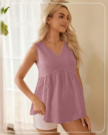 WIHOLL Womens Tank Tops 2025 Flowy Peplum Tops (Size Up 1-2 for Oversized Look) for Women Dressy Sleeveless V Neck Babydoll Tank Tops Fabric Stretchy tank tops summer tops SpringStatements WIHOLL Womens Tank Tops 2025 Flowy Peplum Tops (Size Up 1-2 for Oversized Look) for Women Dressy Sleeveless V Neck Babydoll Tank Tops Fabric Stretchy tank tops summer tops SpringStatements