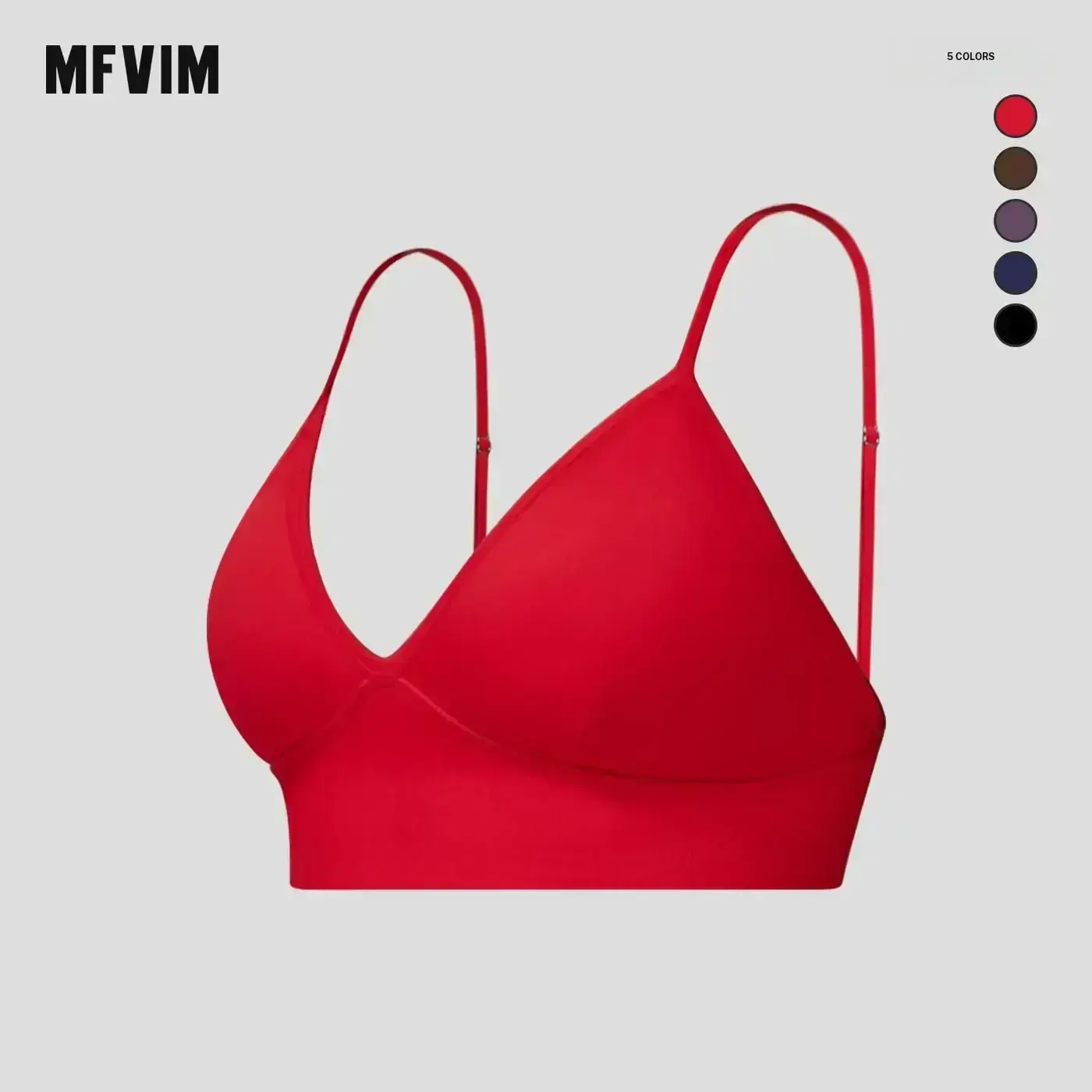 MFVIM Women's Solid Wireless Halter Strappy Back Spandex Sporty Minimalist Stretch Fit Sports Bra Breathable, High Stretch, Lightweight Gym Wear, Ideal for Gym, Yoga, Spandex Sports Bras, Sporty Sports Bras